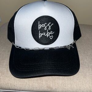 Trucker hat with patches